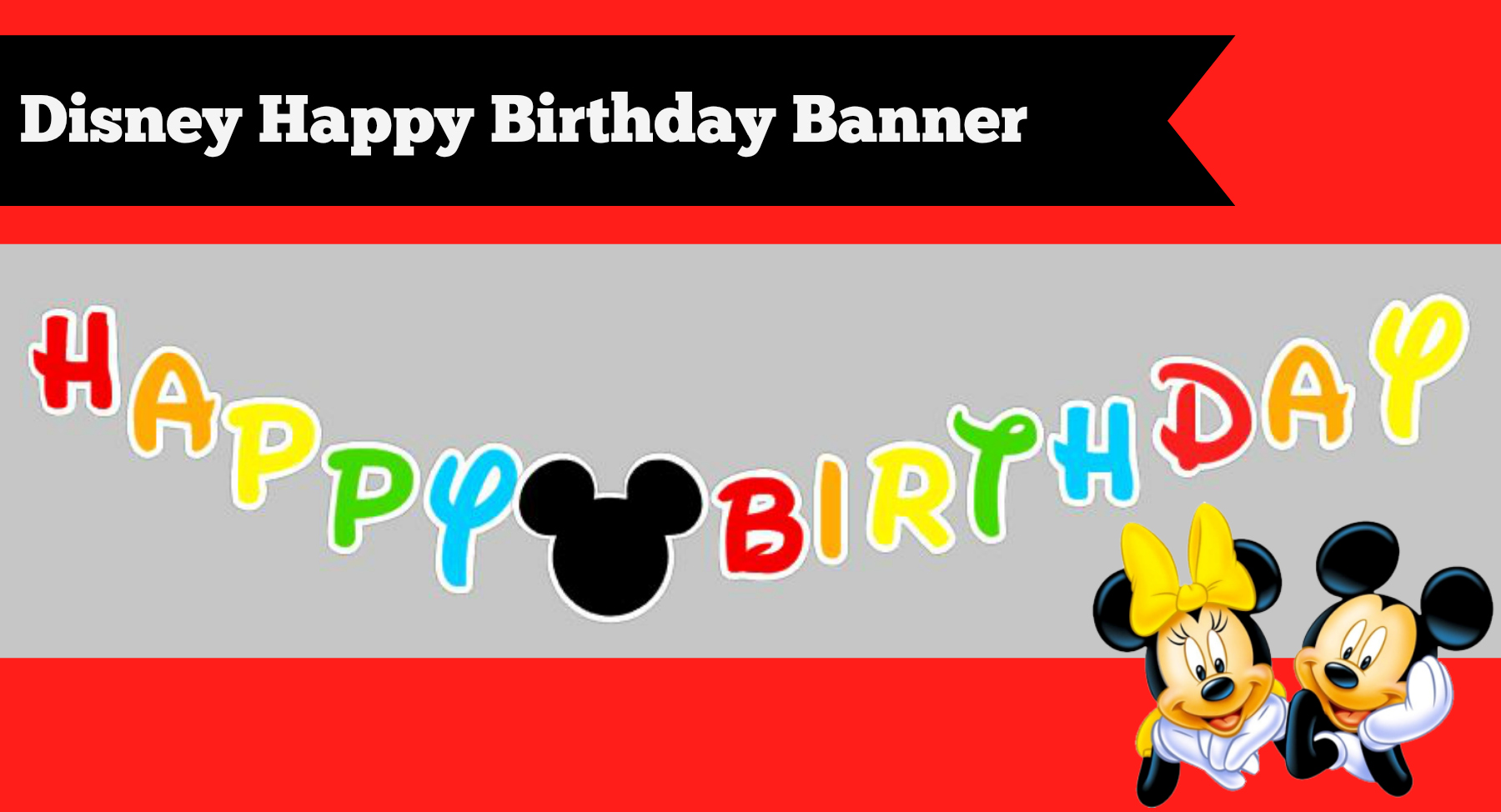 minnie mouse banner template