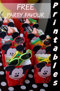 Mickey Mouse Party Favour Box tutorial & free printable