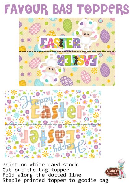 Free easter Favour bags printables 