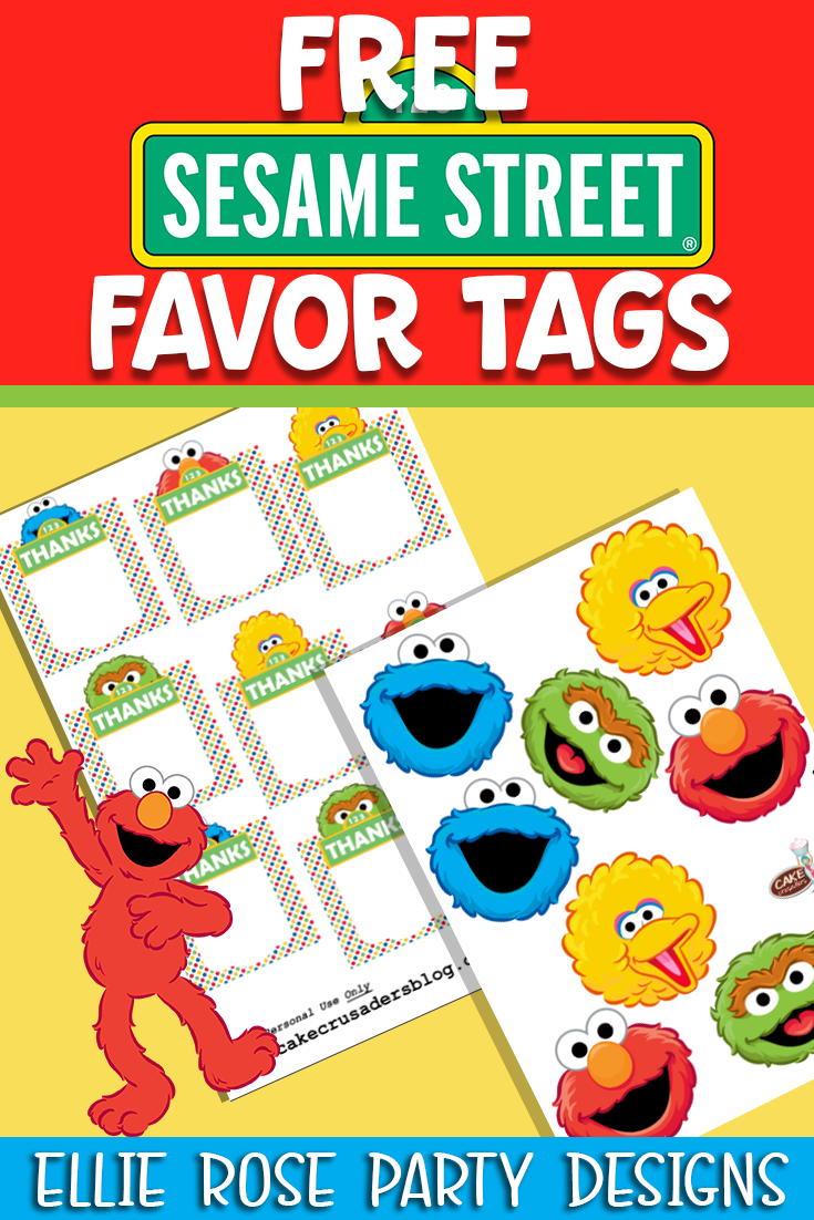 SESAME STREET FAVOUR FAVOR BOX TAGS FREE TO DOWNLOAD PINTEREST ETSY YELLOW  - ellierosepartydesigns.com