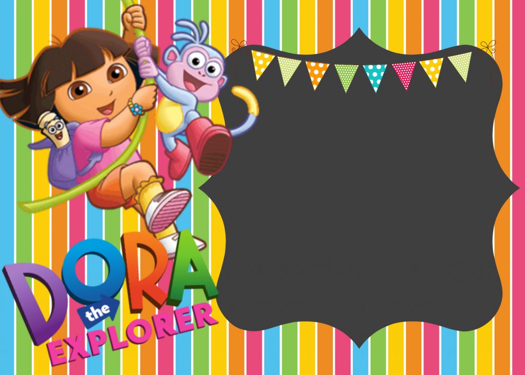 How to make Dora the explorer digital invitation