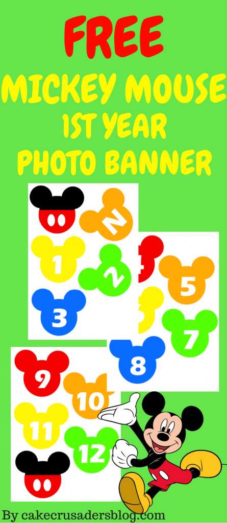 How to make MICKEY MOUSE FIRST 1st YEAR PHOTO BANNER PINTEREST