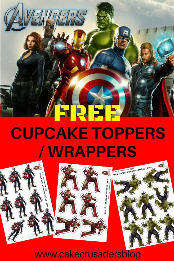THE AVENGERS FREE CUPCAKE WRAPPERS AND TOPPERS printables