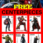 FREE AVENGERS PARTY DECORATION CENTERPIECES