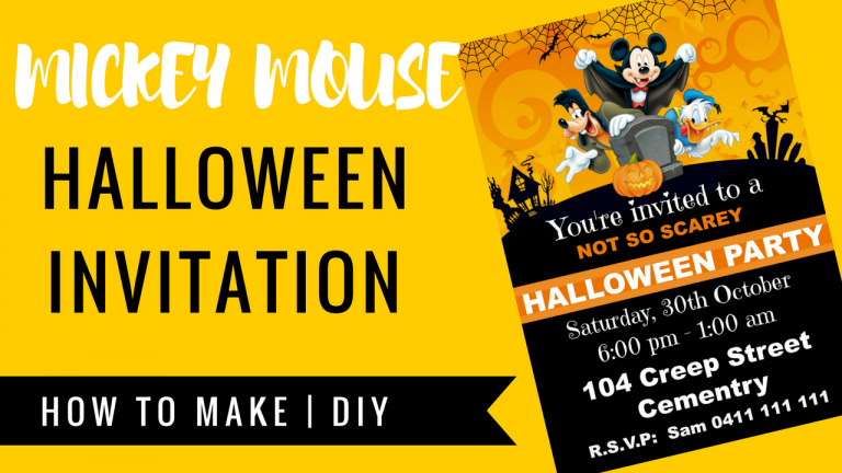 DIY Free Mickeys Not So Scary Halloween Party Invitation
