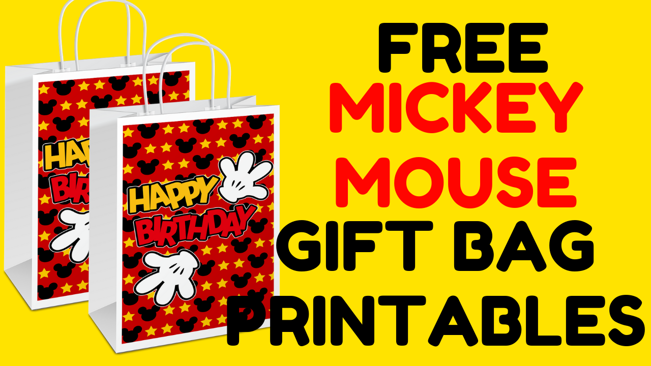 Mickey Mouse Favor Bag Printables