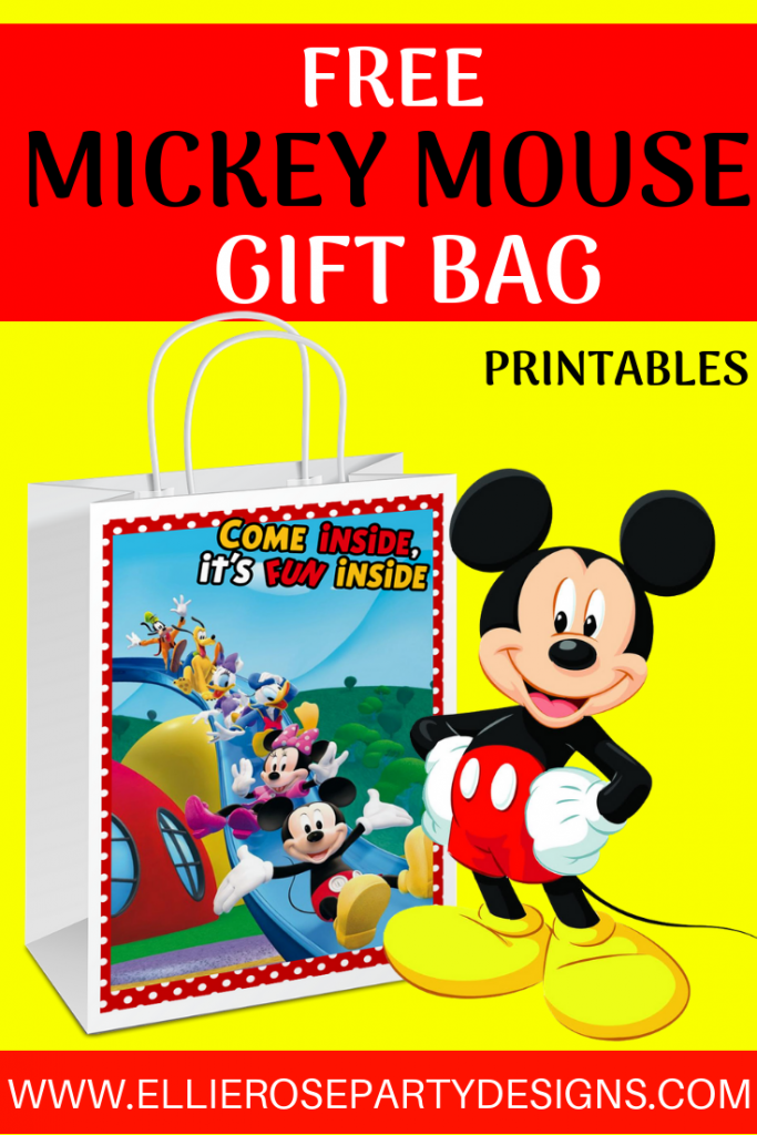 MICKEY MOUSE GIFT BAG PRINTABLE