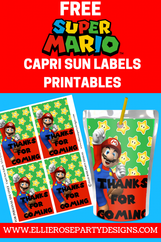 SUPER MARIO CAPRI SUN LABELS PRINTABLE 1