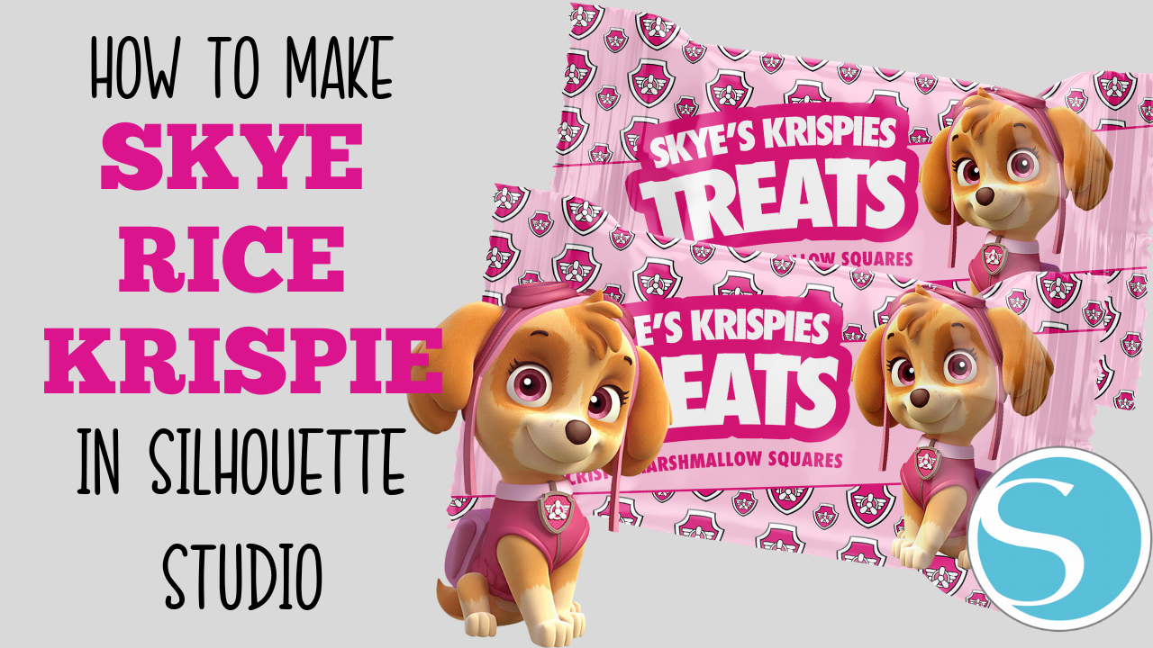HOW TO MAKE SKYE PAW PATROL EVEREST RICE KRISPIE TREAT IN SILHOUETTE STUDIO