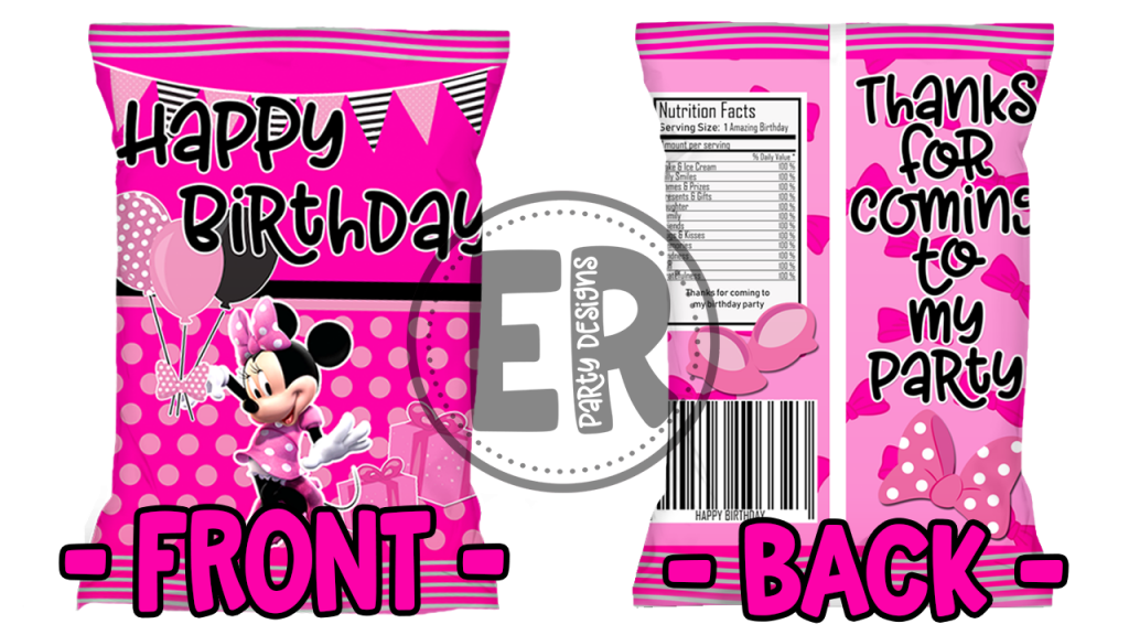 Free Minnie Mouse Chip Bags Ellierosepartydesigns Com