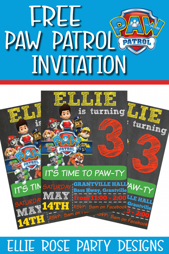 FREE PAW PATROL PARTY INVITATION TEMPLATE FREE TO DOWNLOAD