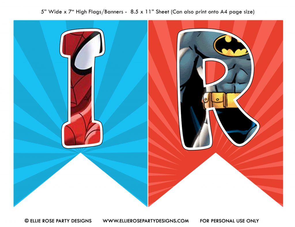 superhero letters printable