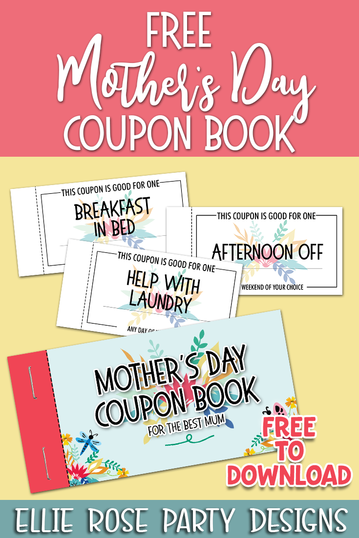 Free Mother's Day Coupon Booklet | Ellierosepartydesigns.com