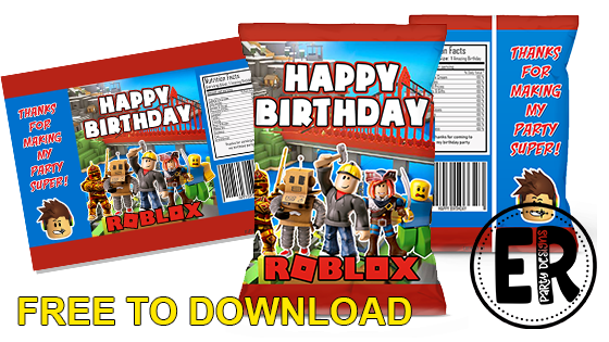 Free Roblox Chip Bag Ellierosepartydesigns Com - goodies bag toys ideas kids roblox