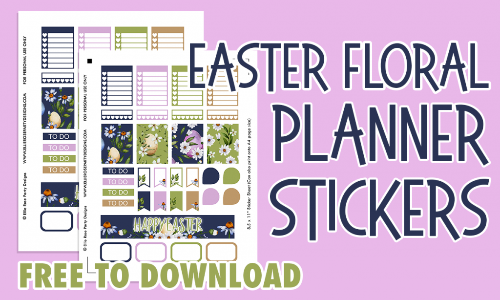 EASTER FLORAL PLANNER STICKERS FOR HAPPY PLANNER AND ERIN CONRED