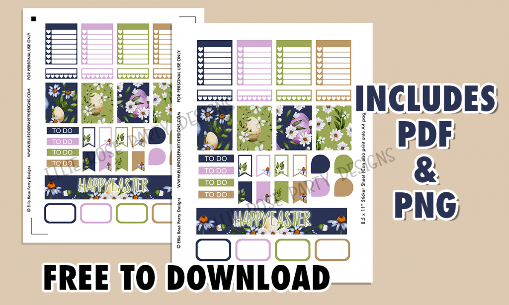 FREE EASTER FLORAL PLANNER STICKERS FOR HAPPY PLANNER AND ERIN CONRED