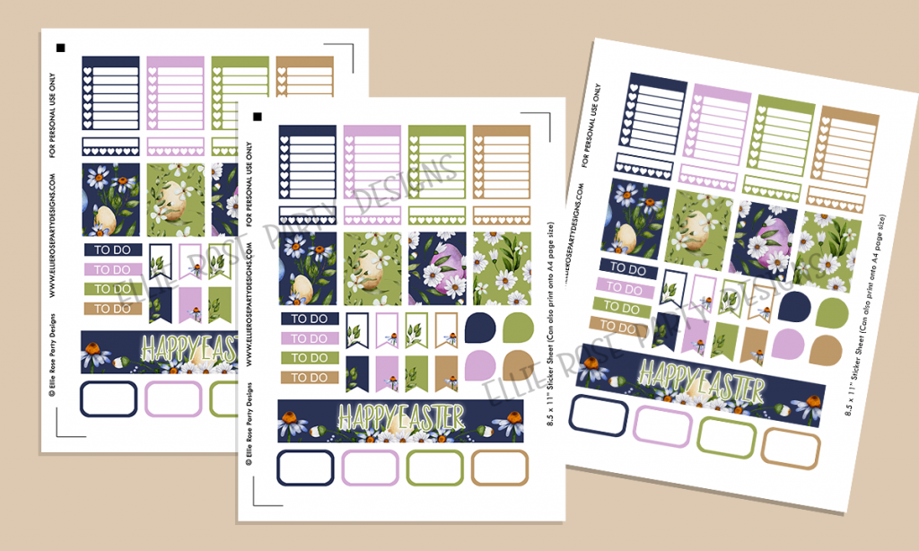 FREE EASTER FLORAL PLANNER STICKERS FOR HAPPY PLANNER AND ERIN CONRED PINTEREST1