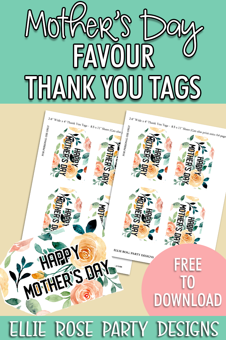 MOTHER'S DAY FAVOR GIFT TAGS