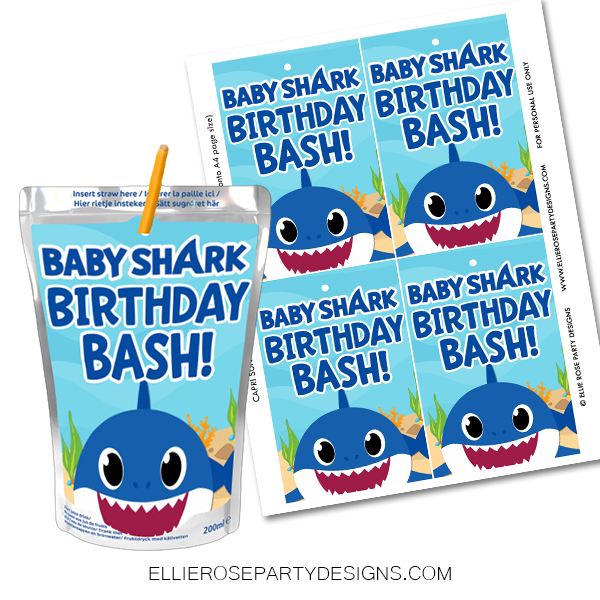 BABY SHARK BLUE CAPRI SUN LABEL PRINTING TEMPLATE DRINK LABELS 2 2