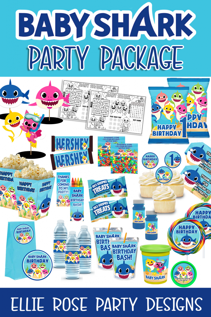 Baby Shark Blue One Time Offer | Ellierosepartydesigns.com