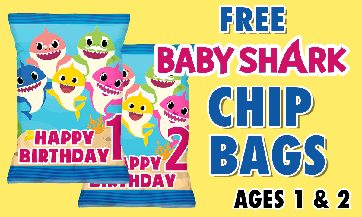 FREE PINK GIRL BABY SHARK CHIP BAG PRINTABLE TEMPLATE HOW TO MAKE