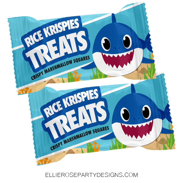 BABY SHARK BLUE RICE KRISPIE MARSHMELLOW TREATS 2