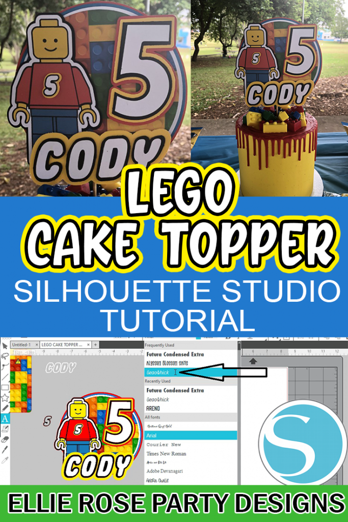 LEGO CAKE TOPPER LEGO BIRTHDAY HOW TO ASSEMBLE AND PUT TOGETHER SILHOUETTE STUDIO TUTORIAL