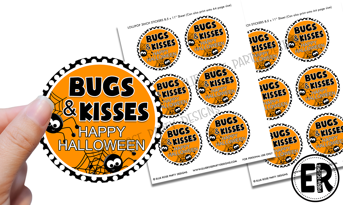 Free Printable Halloween Tags | Ellierosepartydesigns.com