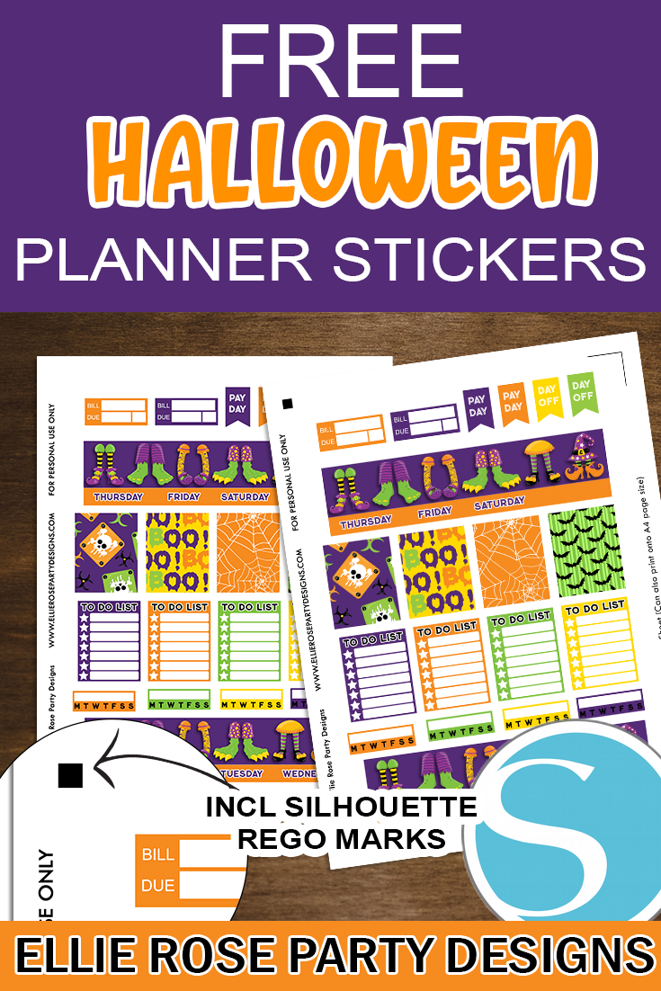 Halloween Printable Planner With Silhouette Rego Marks ...