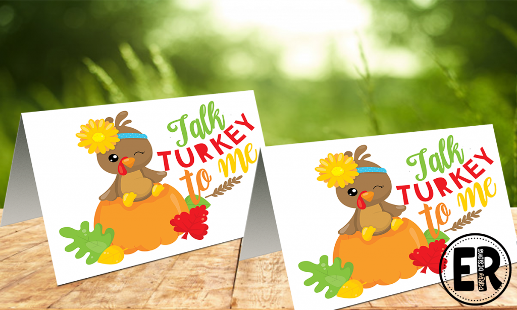 FREE TALK TURKEY TO ME THANKSGIVING CARD PRINTABLE INSTANT DOWNLOAD 2