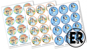 Free Bluey Cupcake Toppers | Ellierosepartydesigns.com