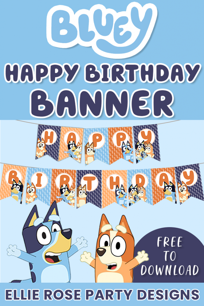 Free Bluey Birthday Banner