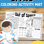 SPACE COLORING PAGES