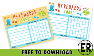 Free Printable Rewards Chore Chart | Ellierosepartydesigns.com