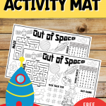 SPACE COLORING ACTIVITY MAT