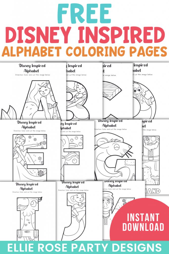 10 Adorable Disney Alphabet Coloring Pages to Ignite Your Child's Creativity