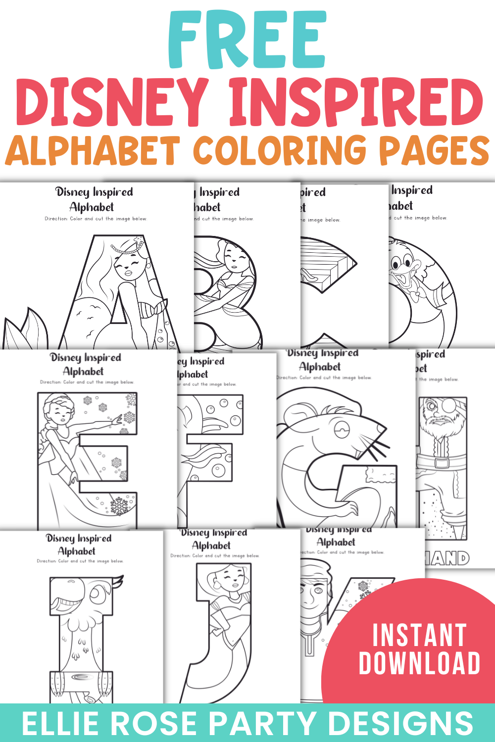 Free Disney Printable Alphabet Letters