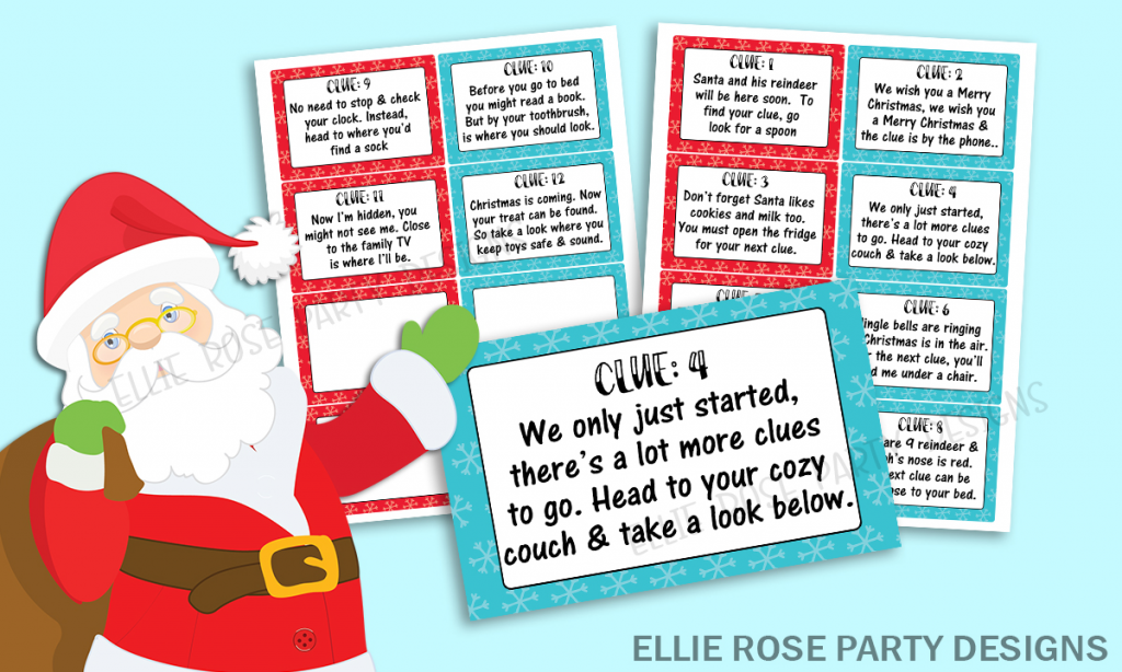 CHRISTMAS INDOOR SCAVENGER HUNT PRINTABLES 2