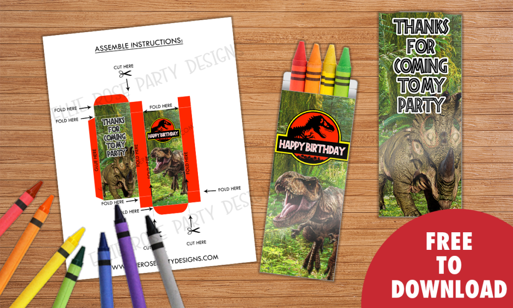 JURASSIC PARK WORLD ACTIVITY PLACEMAT PACK COLORING PAGE CRAYONS 3