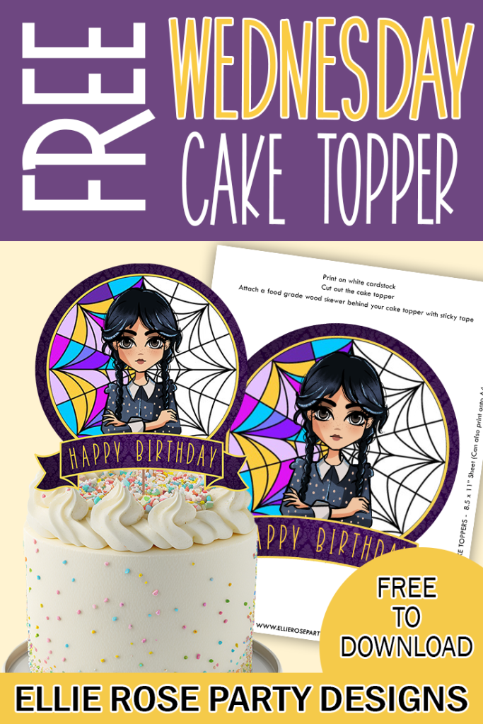 Free Wednesday Addams Cupcake Toppers Printables!