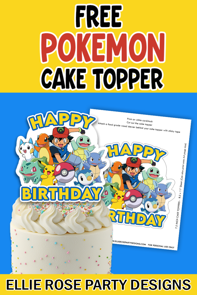 FREE POKEMON CAKE TOPPER PRINTABLE PARTY DECORATIONS 2 1