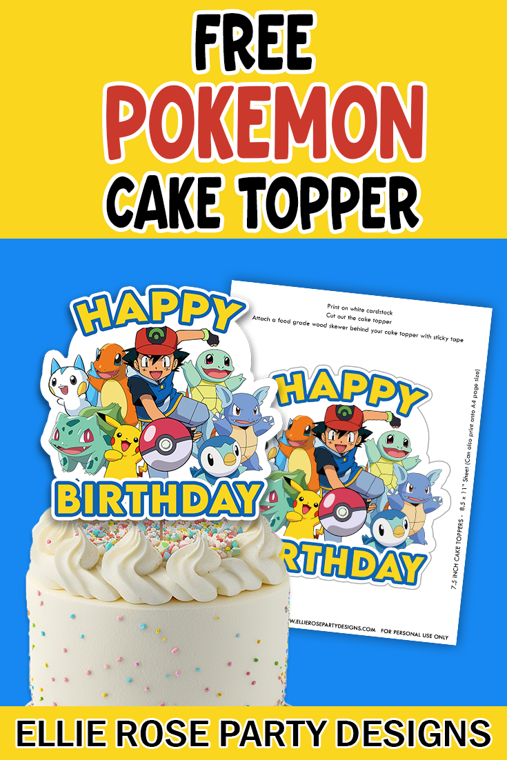 Free Pokemon Cake Toppers Printable At Home