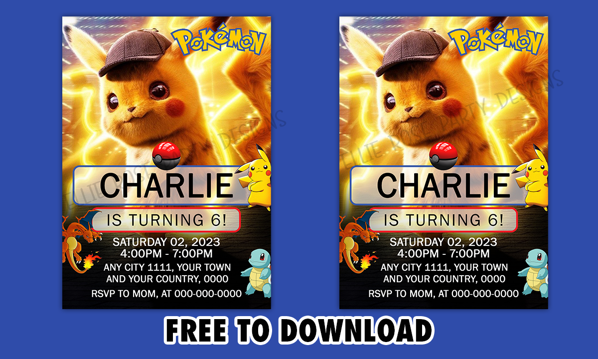 The Best Pokemon Birthday Invitations (Free Download)