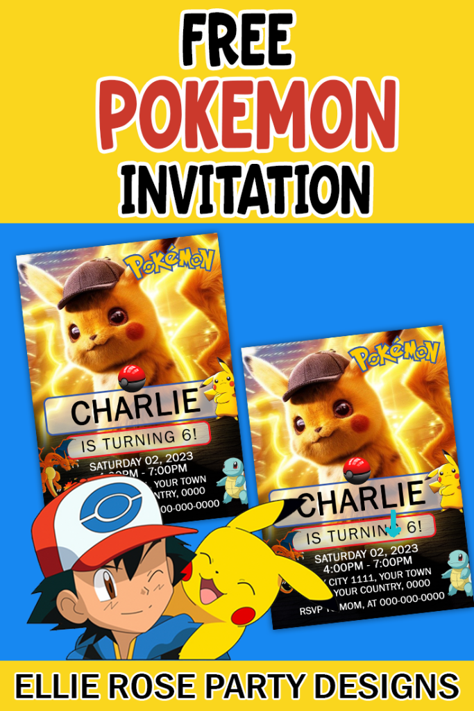 POKEMON BIRTHDAY INVITATIONS