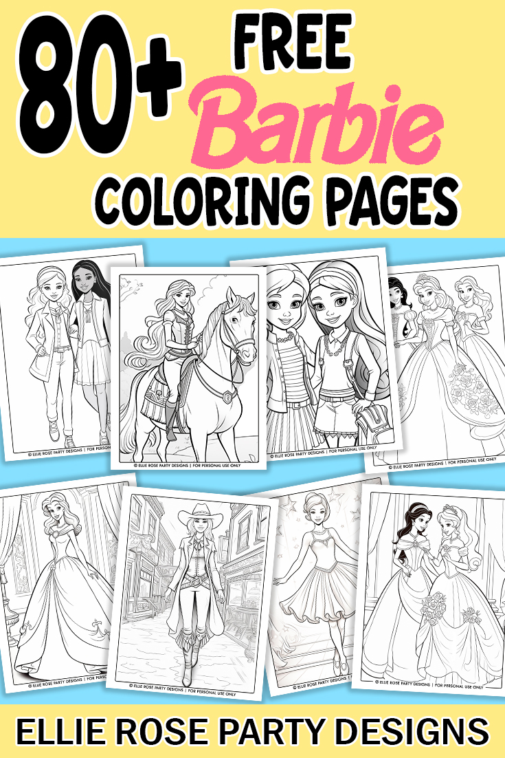 58 Barbie Coloring Pages Free PDF Printables 43 OFF