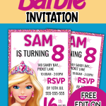 Barbie birthday invitaiton