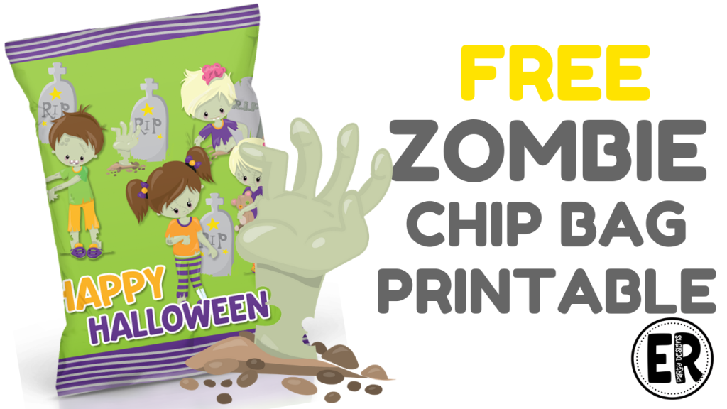 FREE ZOMBIE CHIP BAG PRINTABLE TEMPLATE HALLOWEEN