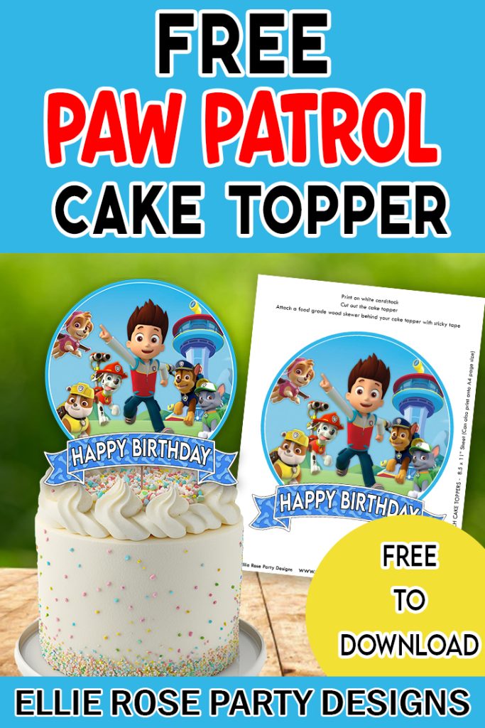 PAW PATROL CAKE TOPPER