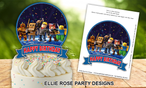 Grab The No.1 Best Roblox Birthday Cake Topper For Free
