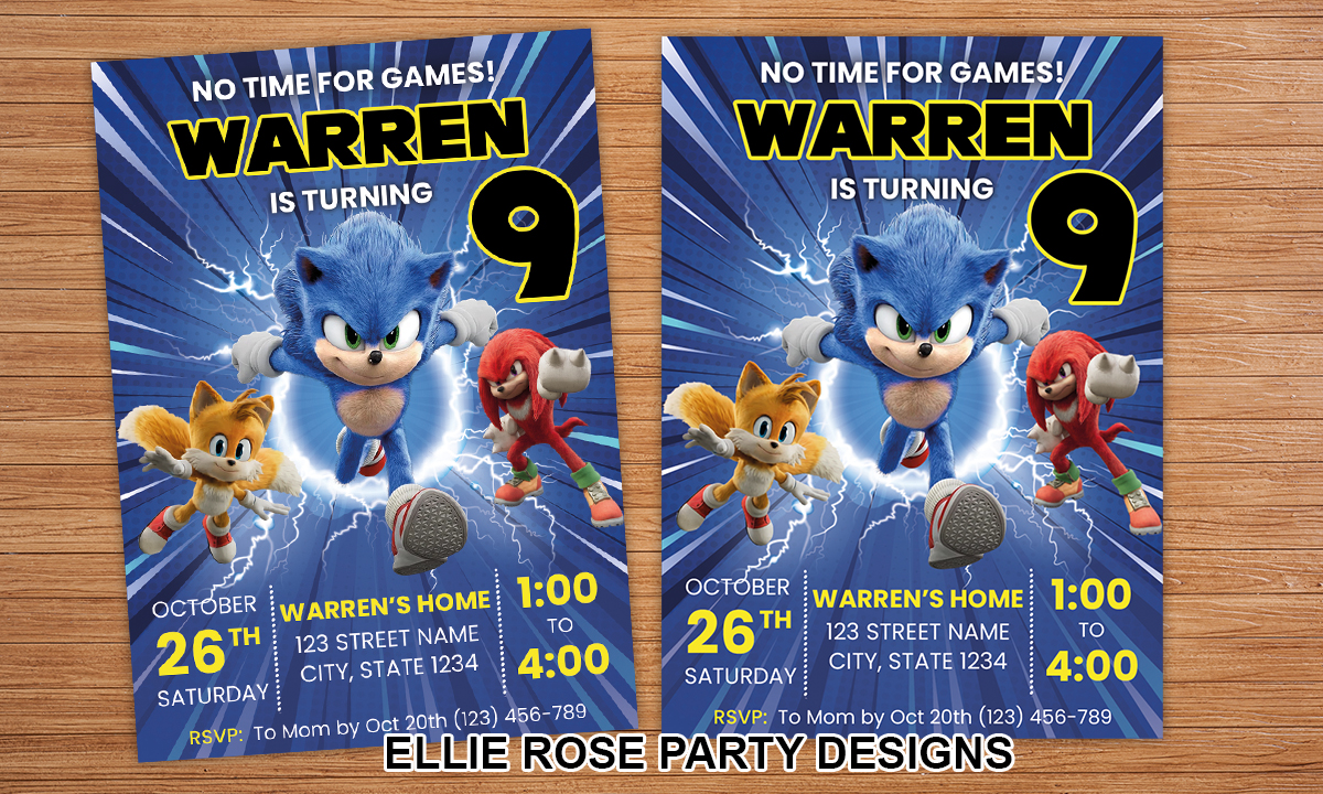 No.1 Best Free Sonic Birthday Invitation Download Instantly!